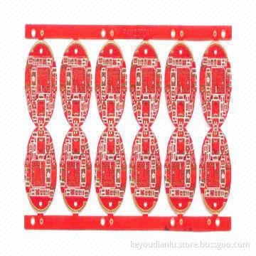 8-layer PCB Stackup with Red Solder Mask, 1.5mm Thickness, Flash Gold